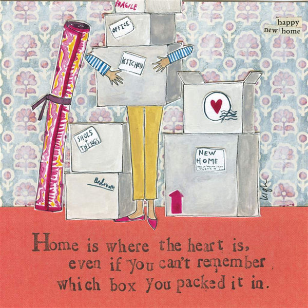 Home Is Where The Heart Is Card - Flamingo Boutique