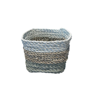 Seagrass Striped Square Basket 