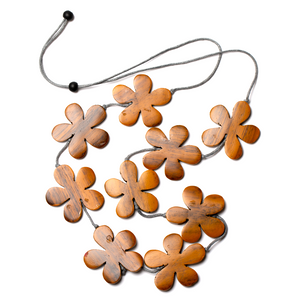 Wooden Flower Necklace 