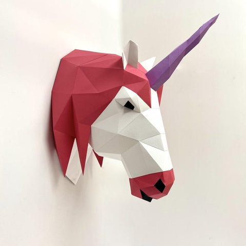 Unicorn Head Paper Kit