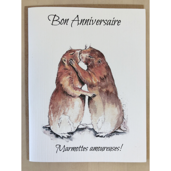 Bon Anniversaire, Marmottes Amoureuses! Card