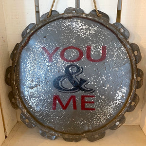You & Me Tin Sign - Flamingo Boutique 