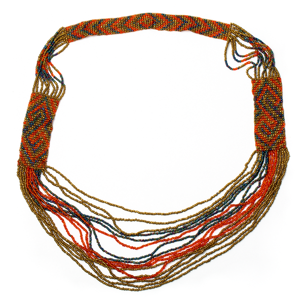 Long Aztec Beaded Necklace