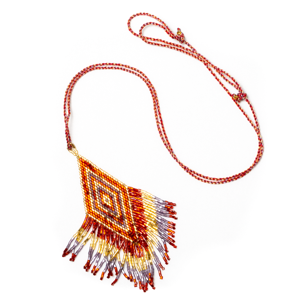 Beaded Aztec Style Necklace