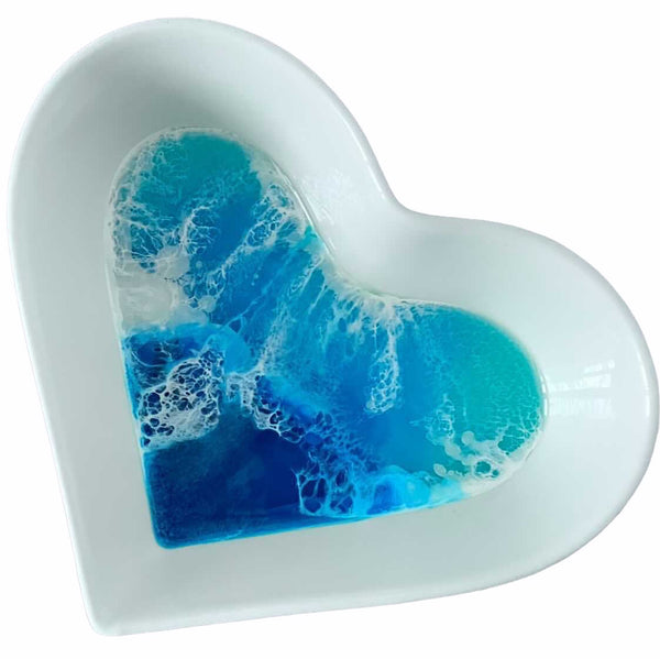 Resin Heart Shaped Trinket Dish Dishes