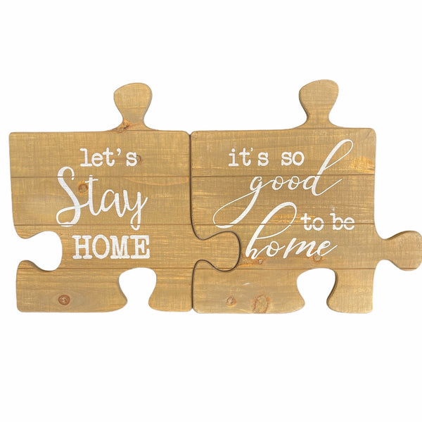 Set of 2 Jigsaw Home Signs