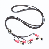 Long Beaded Tassel Necklace 