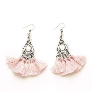 Tear Drop Tassel Earrings - Flamingo Boutique