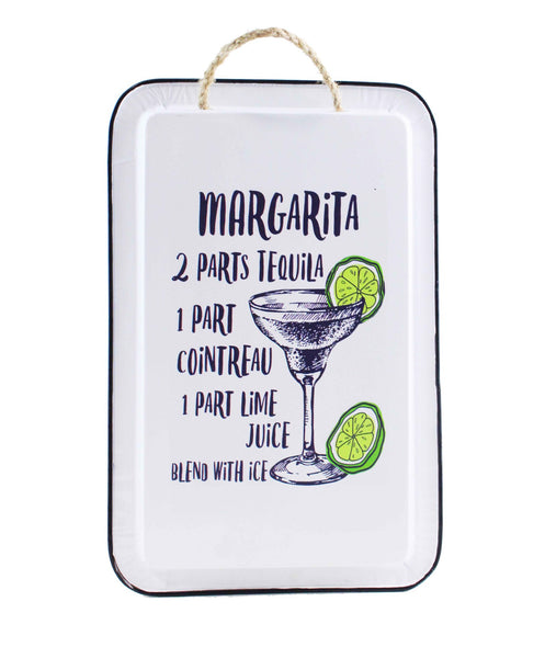 Margarita Recipe Metal Sign