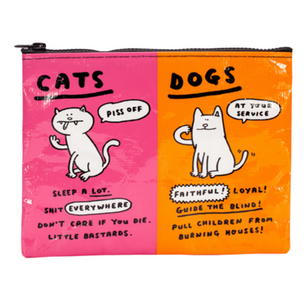 Cats & Dogs Zipper Pouch - Flamingo Boutique