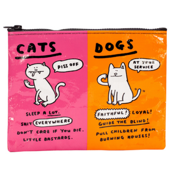 Cats & Dogs Zipper Pouch - Flamingo Boutique