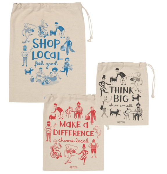Shop Local Set Of 3 Produce Bags