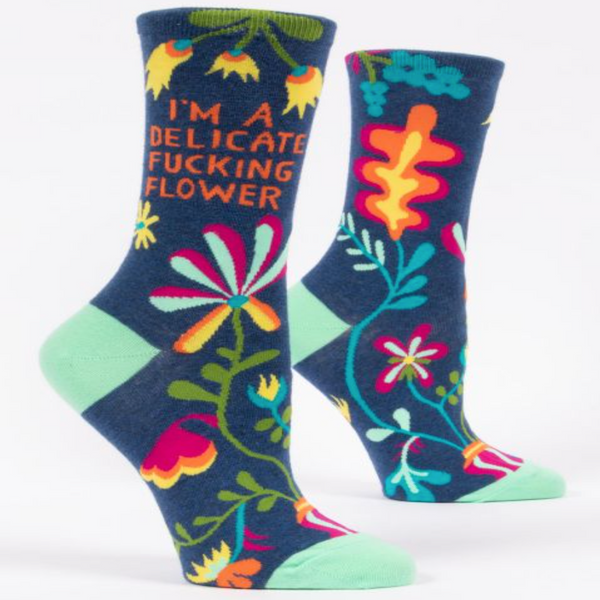 Delicate Flower Women's Crew Socks - Flamingo Boutique