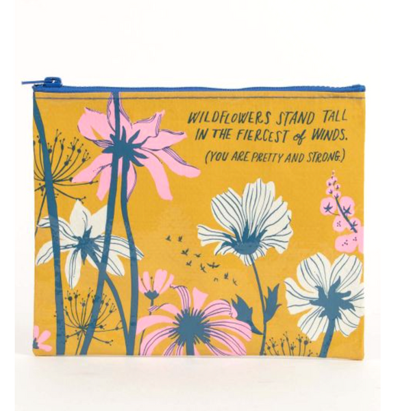 Wildflowers Stand Tall Zipper Pouch - Flamingo Boutique