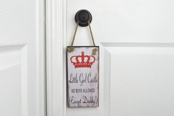 Little Girl Castle Hanging Sign