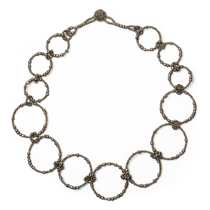 Beaded Hoop Necklace - ZN6201 