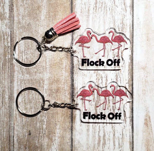Flock Off Keychain