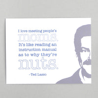 Ted Lasso "Moms" greeting card