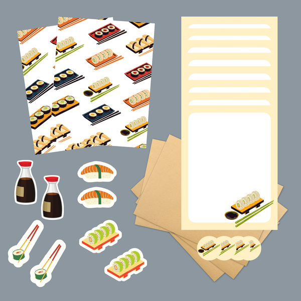 Sushi Stationery Set