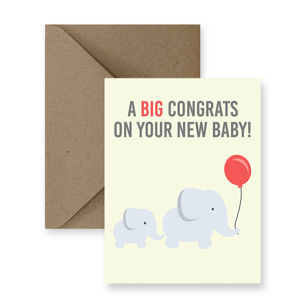 A Big Congrats On Your New Baby Greeting Card