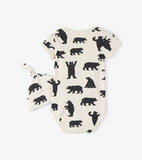 Bearly sleeping baby body suit&hat
