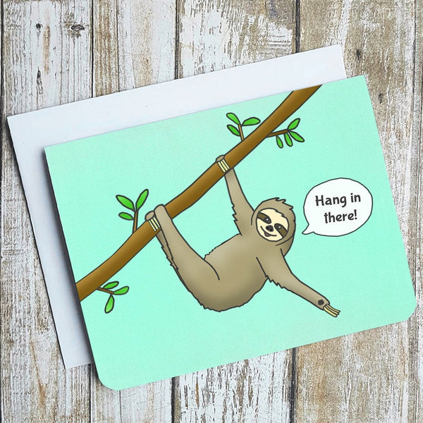 Hang In There Card - Flamingo Boutique
