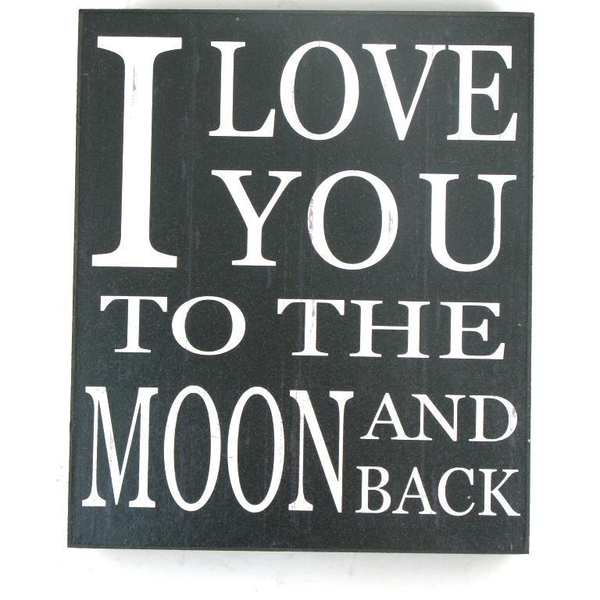 I Love You To The Moon Shelf Sign - Flamingo Boutique
