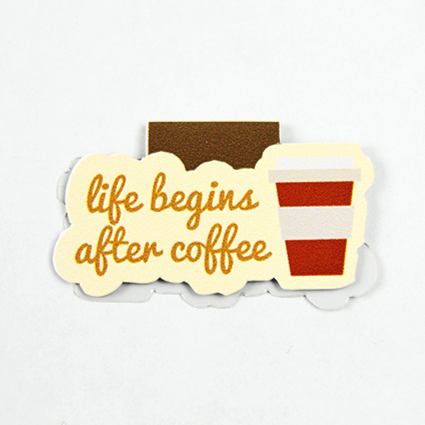 Life Begins After Coffee Magnetic Bookmark
