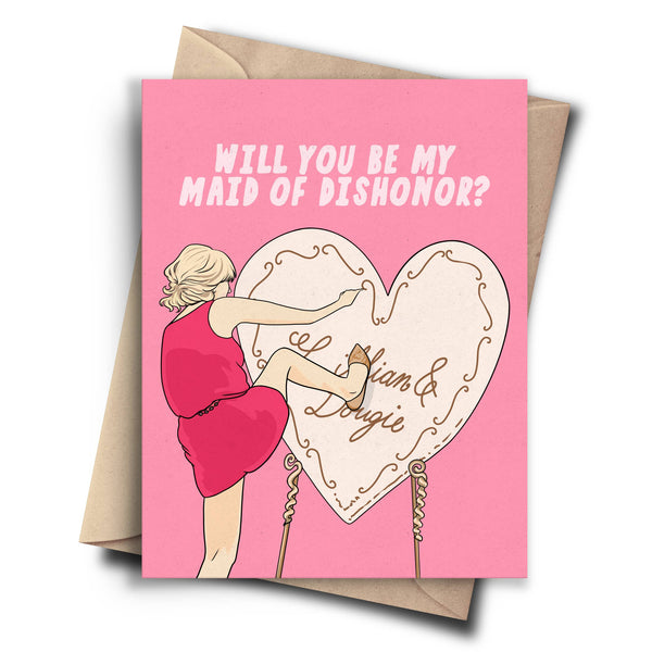 Pop Cult Paper - Bridesmaids Maid of Honor - Funny Bridesmaid Card - Shop Motif