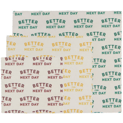 Better Next Day Set Of 3 Bees Wax Food Wraps