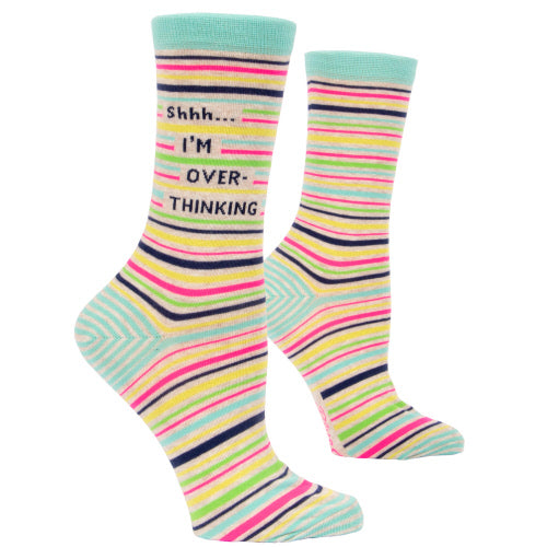 Shhh...I'm Overthinking Women's Crew Socks - Flamingo Boutique