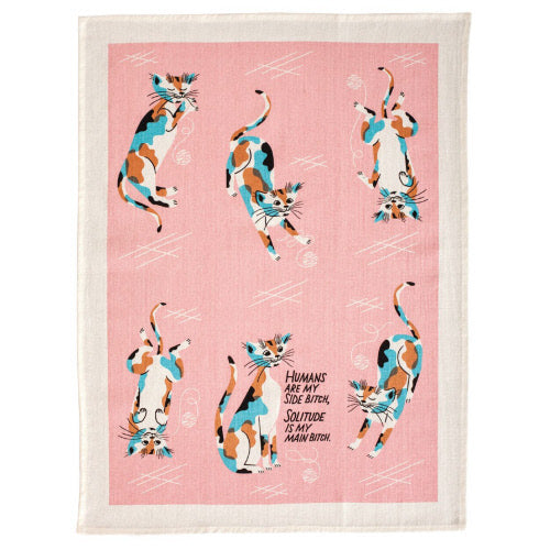 Human's Are My Side Bitch Tea Towel - Flamingo Boutique